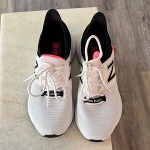 New Balance White and Black Athletic Shoes